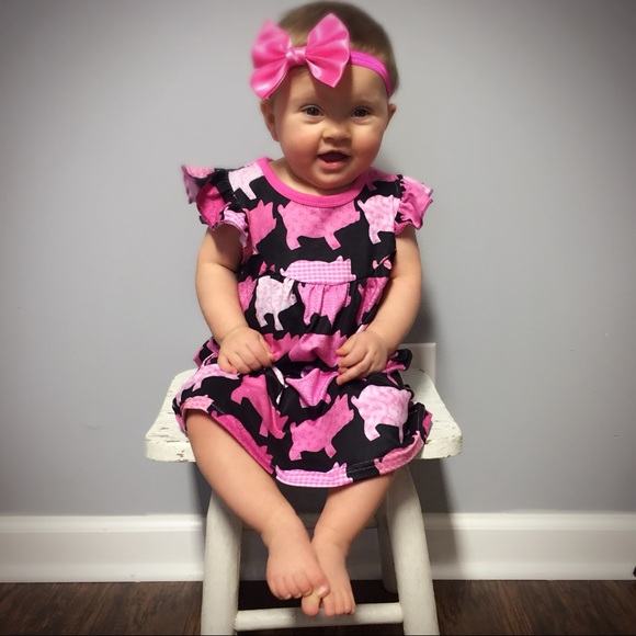 🐖LAST ONE 🐖 Pink Piggy Baby/Toddler Dress - Picture 5 of 6